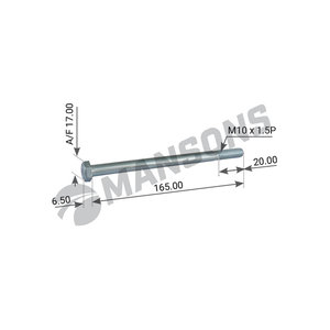 Изображение 1, 602.043 Болт SCHMITZ (M10x1.5х165мм) MANSONS