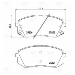Изображение 2, PF0820 Колодки тормозные HYUNDAI i40 (11-) передние (4шт.) TRIALLI