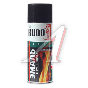 Изображение 1, KU-5002 Краска термостойкая черная полуматовая аэрозоль 520мл KUDO