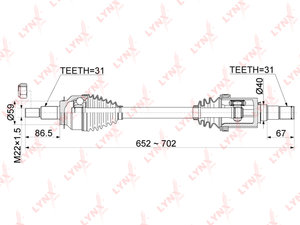 Изображение 1, CD1074 ШРУС наружный MAZDA CX-5 (11-) LYNX