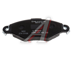 Изображение 4, 0986424453 Колодки тормозные RENAULT Kangoo (97-09) передние (4шт.) BOSCH