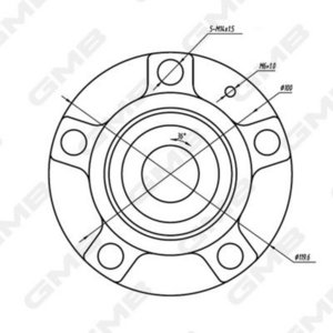 Изображение 6, GH34910M Ступица SKODA Fabia (09-14) задняя GMB