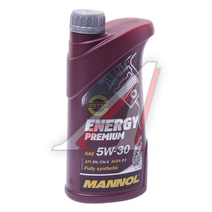 Изображение 1, 4006 Масло моторное ENERGY PREMIUM 5W30 С2/C3/SN синт.1л 7908 MANNOL