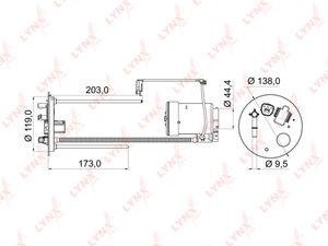 Изображение 1, LF968M Фильтр топливный MITSUBISHI ASX (10-), Outlander (06-) LYNX