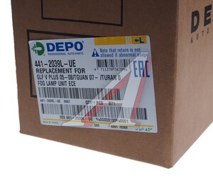 Изображение 3, 441-2039L-UE Фара противотуманная VW Caddy (04-) левая DEPO