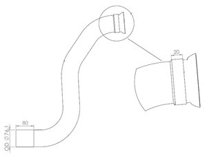Изображение 3, 54239 Труба приемная глушителя MERCEDES Atego (ЕВРО-1) E-line DINEX