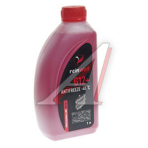 Изображение 1, 5910 Антифриз красный -40C 1л G12+ REINWELL