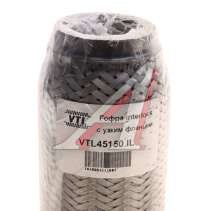 Изображение 3, VTL45150 IL Гофра глушителя 45x150 трехслойная interlock нержавеющая сталь МЗГС