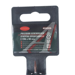Изображение 3, RF-73704006 Отвертка TORX T6Hх40мм с отверстием ювелирная ROCKFORCE