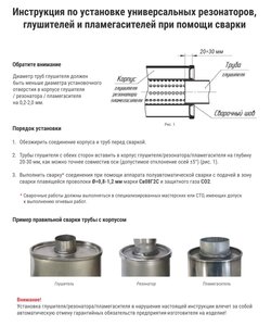 Изображение 7, CBD421.005 Резонатор универсальный d=45, L=400мм CBD