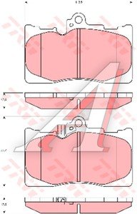 Изображение 4, GDB3398 Колодки тормозные LEXUS GS (05-) передние (4шт.) TRW