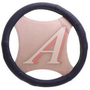 Изображение 2, AL013BL Оплетка руля (L) 39-41см черная экокожа AUTOLUXE