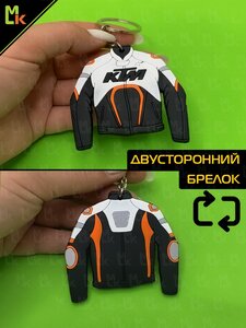 Изображение 2, BMSP 006 Брелок "КТМ куртка белая" р5х4.7см MASHINOKOM