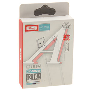 Изображение 2, NB200 White Кабель micro USB 2.1A 1м белый XO