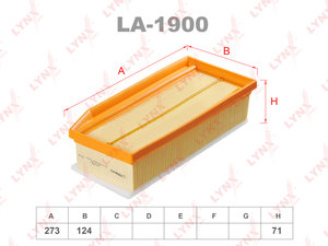 Изображение 1, LA1900 Фильтр воздушный RENAULT Duster (06-) LYNX