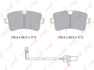 Изображение 1, BD1231 Колодки тормозные AUDI A6, A7 (11-) задние (4шт.) LYNX