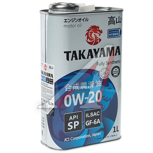 Изображение 1, 605140 Масло моторное API SP 0W20 синт.1л TAKAYAMA