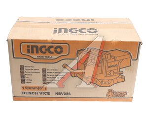 Изображение 6, HBV086 Тиски 150мм (4") поворотные стальные INGCO