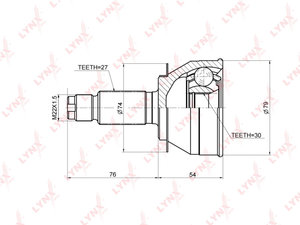 Изображение 1, CO3679 ШРУС наружный SUBARU Impreza (00-07) передний LYNX