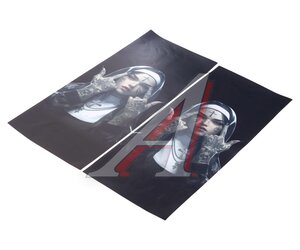 Изображение 1, 35929 Наклейка виниловая на стойки дверей "Монашка" 20х50см полноцветная (2шт.) AUTOSTICKERS