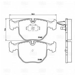 Изображение 3, PF4175 Колодки тормозные BMW E38 740, X5 передние (4шт.) TRIALLI