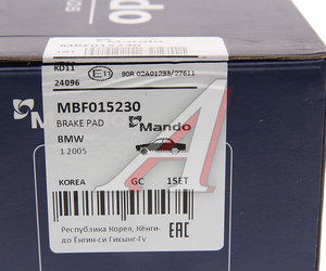 Изображение 4, MBF015230 Колодки тормозные BMW 1 (E81, 87), 3 (E90, E91) передние (4шт.) MANDO