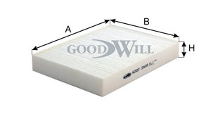 Изображение 3, AG262CF Фильтр воздушный салона FORD Fusion, Fiesta 4, 5 GOODWILL