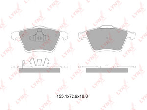 Изображение 1, BD5127 Колодки тормозные MAZDA 6 (02-) передние (4шт.) LYNX