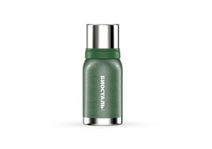 Изображение 1, NBA-750G Термос 0.75л узкая горловина,  2 чашки зеленый BIOSTAL