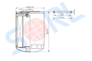 Изображение 4, RL6141BC22 Фильтр топливный IVECO EuroStar, EuroTech, EuroTrakker тонкой очистки SORL