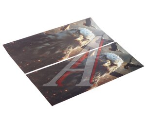 Изображение 1, 35933 Наклейка виниловая на стойки дверей "Орел" 20х50см полноцветная (2шт.) AUTOSTICKERS