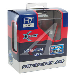 Изображение 2, 1007120 Лампа 12V H7 55W PX26d +100% 3600K бокс (2шт.) Premium XENITE