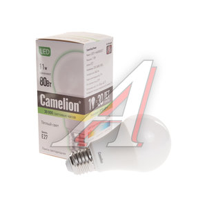 Изображение 1, LED11-A60/830/E27 Лампа светодиодная E27 A60 11W (80W) 220V теплый BasicPower CAMELION