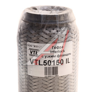 Изображение 3, VTL50150 IL Гофра глушителя 50x150 трехслойная interlock нержавеющая сталь МЗГС