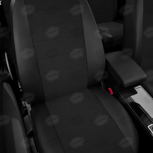 Изображение 3, UKK31-0101 Авточехлы универсальные экокожа-жаккард черные комплект AVTOLIDER