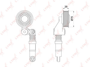 Изображение 1, PT3188 Ролик приводного ремня VW Crafter (06-) натяжителя LYNX