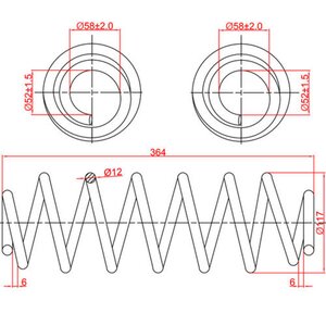 Изображение 2, Z48024R Пружина VW Golf (04-14) SKODA Superb (08-) подвески задней ZIKMAR