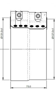 Изображение 2, 99329 Хомут глушителя VOLVO DAF ленточный со ступенькой (127х132х70мм) (цинк) E-line DINEX
