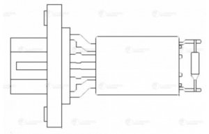 Изображение 4, LFR1076 Резистор FORD C-Max, Fiesta, Focus 2, Galaxy, Mondeo, S-Max отопителя LUZAR