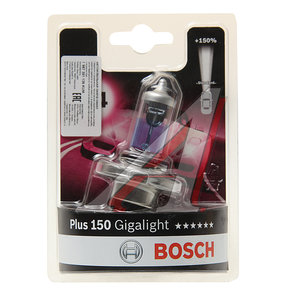 Изображение 1, 1987301136 Лампа 12V H4 60/55W P43t +150% блистер (1шт.) Gigalight BOSCH