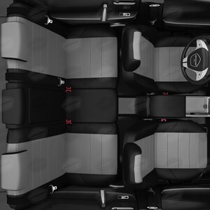 Изображение 8, CH03-0913-EC02 Авточехлы ЛАДА Niva Legend (21-) экокожа 3 места черно-серые AVTOLIDER