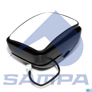 Изображение 2, 051.108 Зеркало боковое DAF MAN дополнительное (220х170мм) с обогревом SAMPA