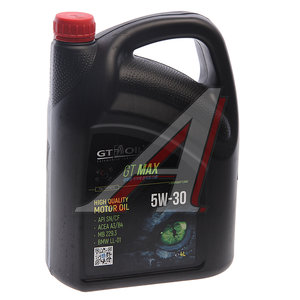 Изображение 1, 8809059408971 Масло моторное GT Max SN/CF  5W30 синт.4л GT OIL