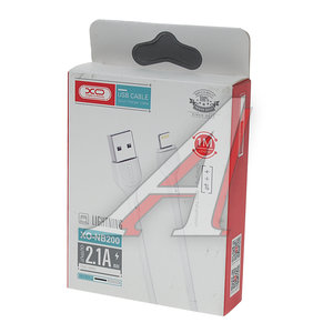 Изображение 2, NB200 White Кабель iPhone (5-) 2.1A 1м белый XO