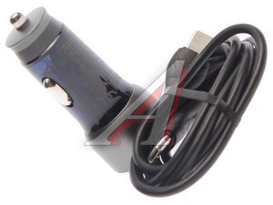 Изображение 2, NZ8 blue Устройство зарядное в прикуриватель 1USB 12V кабель USB Type C HOCO