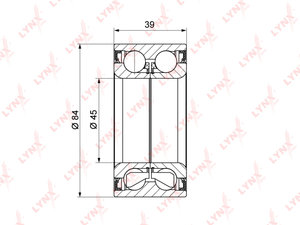 Изображение 1, WB1368 Подшипник ступицы MERCEDES C (W202) (02-07) заднего LYNX