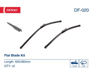 Изображение 8, DF-020 Щетка стеклоочистителя NISSAN Qashqai (07-) 600/380мм комплект DENSO
