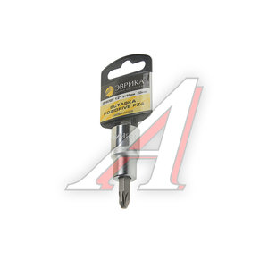 Изображение 1, ER-94702H Бита-головка 1/2" POZIDRIVE PZ 4.0х22мм L=60мм с держателем ЭВРИКА