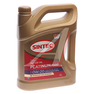 Изображение 1, 600163 Масло моторное Platinum 7000 GF-6A 0W20 синт.4л SINTEC