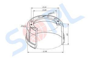 Изображение 2, 35020880270 Барабан тормозной КАМАЗ-ЕВРО SORL